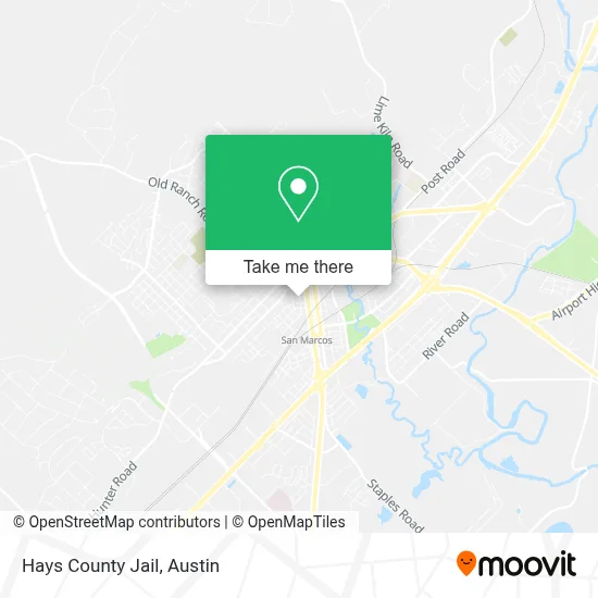 Hays County Jail map