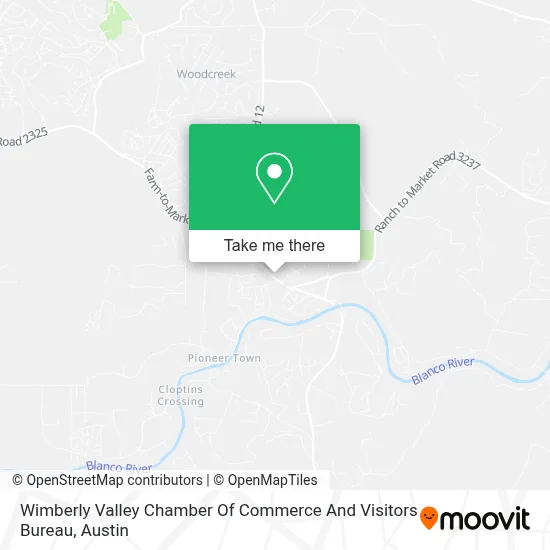 Wimberly Valley Chamber Of Commerce And Visitors Bureau map