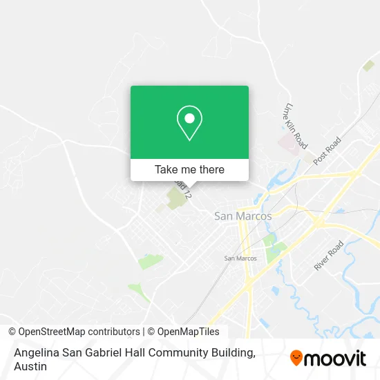 Angelina San Gabriel Hall Community Building map