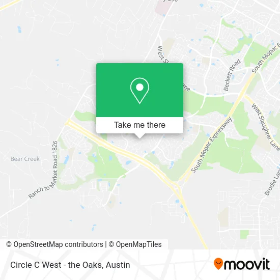Mapa de Circle C West - the Oaks