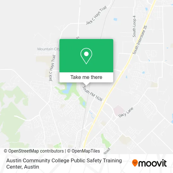 Austin Community College Public Safety Training Center map
