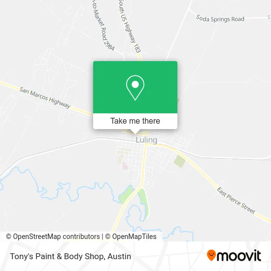 Tony's Paint & Body Shop map