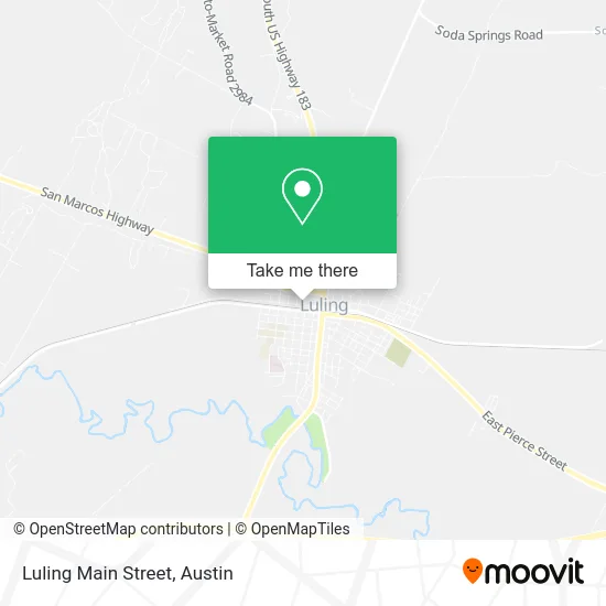 Luling Main Street map