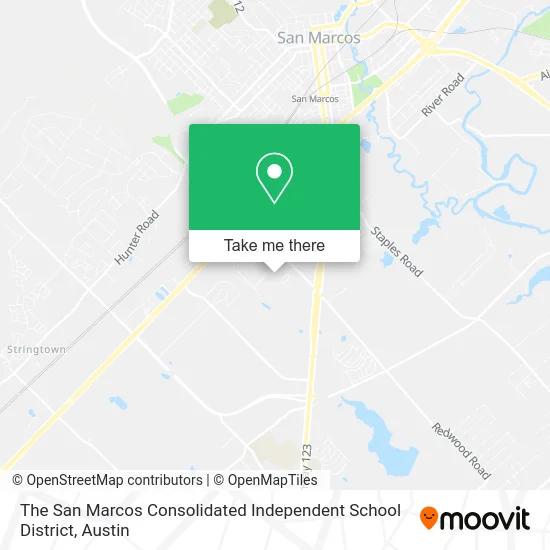The San Marcos Consolidated Independent School District map