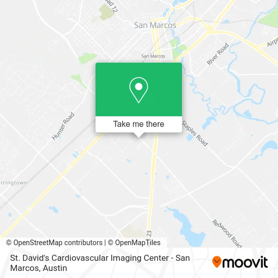 Mapa de St. David's Cardiovascular Imaging Center - San Marcos