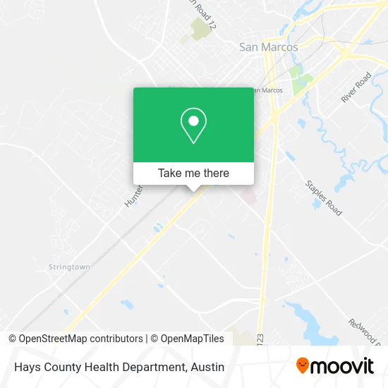 Hays County Health Department map