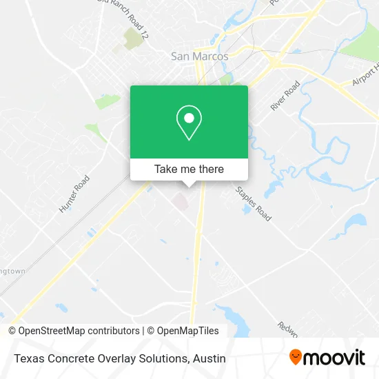 Texas Concrete Overlay Solutions map
