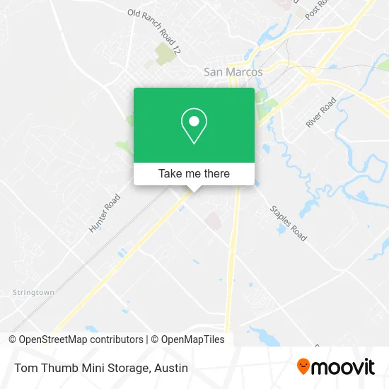 Tom Thumb Mini Storage map