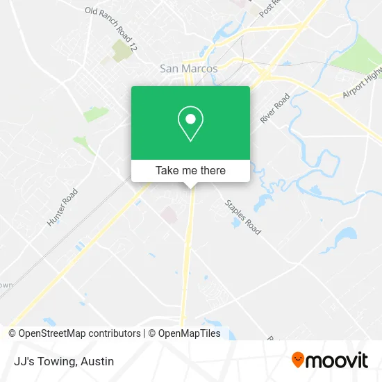 JJ's Towing map