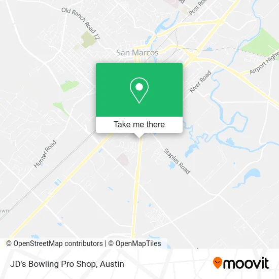 JD's Bowling Pro Shop map