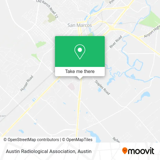 Austin Radiological Association map