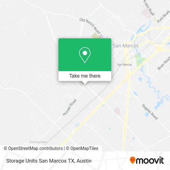 Storage Units San Marcos TX map