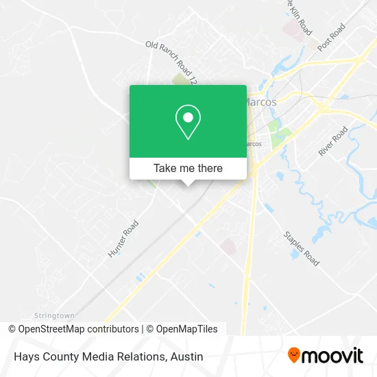 Hays County Media Relations map