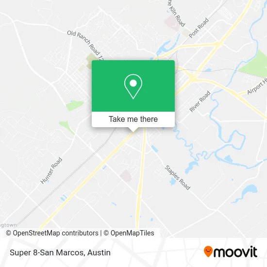 Super 8-San Marcos map