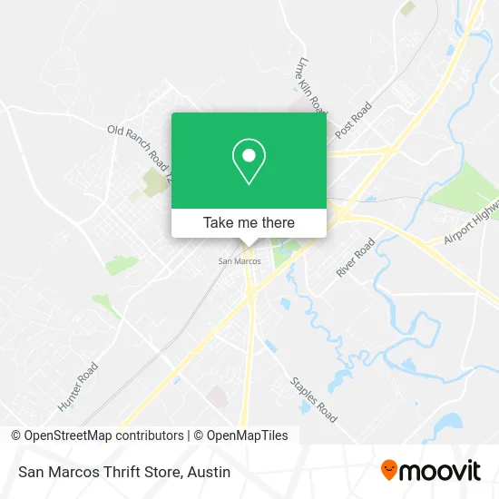 San Marcos Thrift Store map