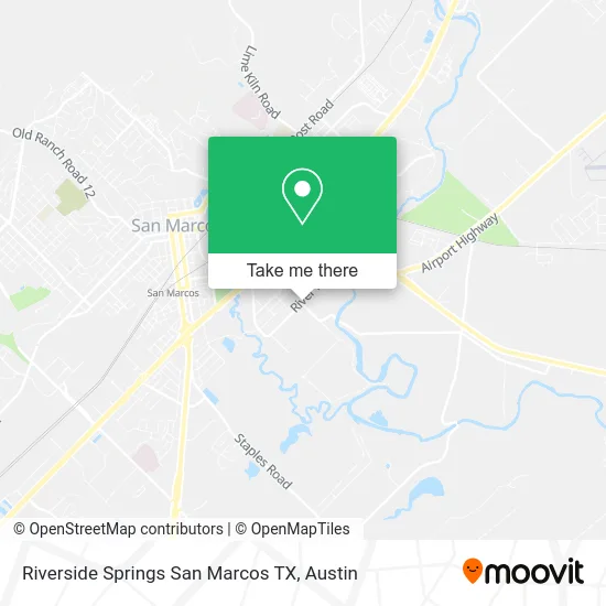 Riverside Springs San Marcos TX map