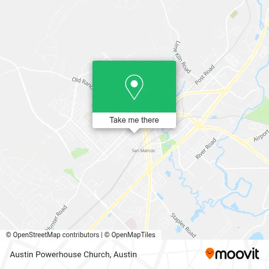 Austin Powerhouse Church map
