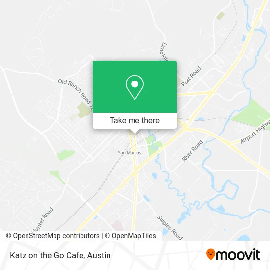 Katz on the Go Cafe map