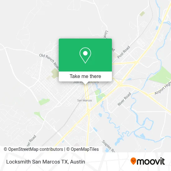 Locksmith San Marcos TX map