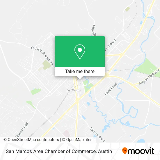 San Marcos Area Chamber of Commerce map