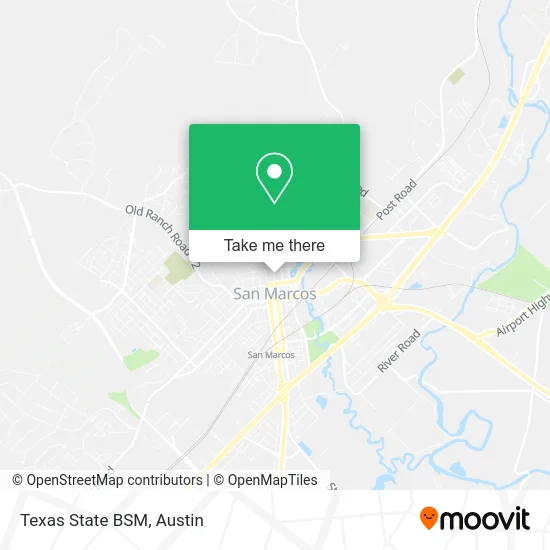 Texas State BSM map