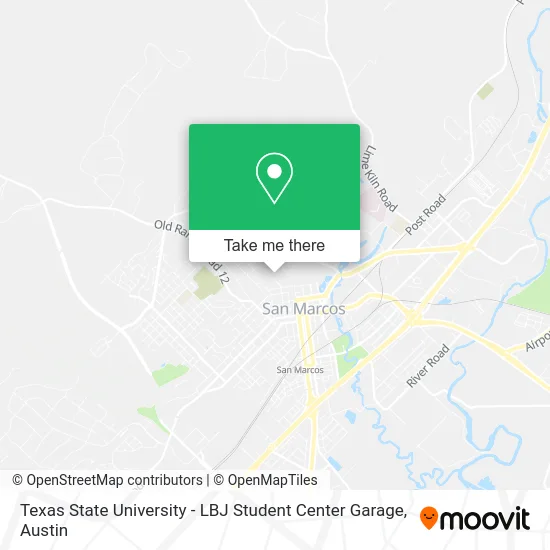 Texas State University - LBJ Student Center Garage map