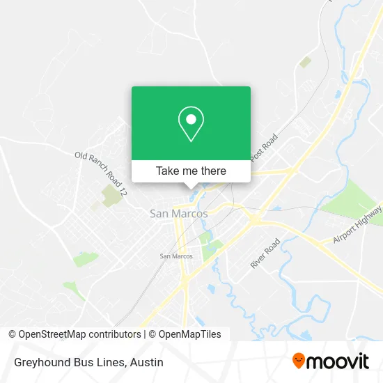Mapa de Greyhound Bus Lines