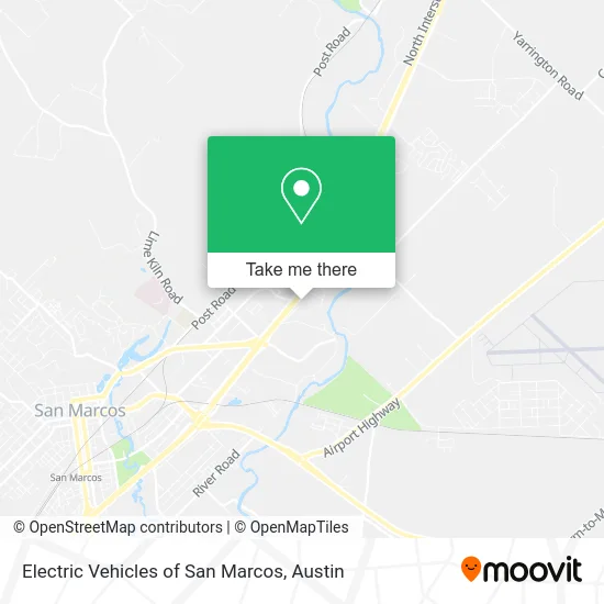Electric Vehicles of San Marcos map