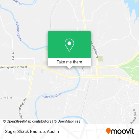 Sugar Shack Bastrop map