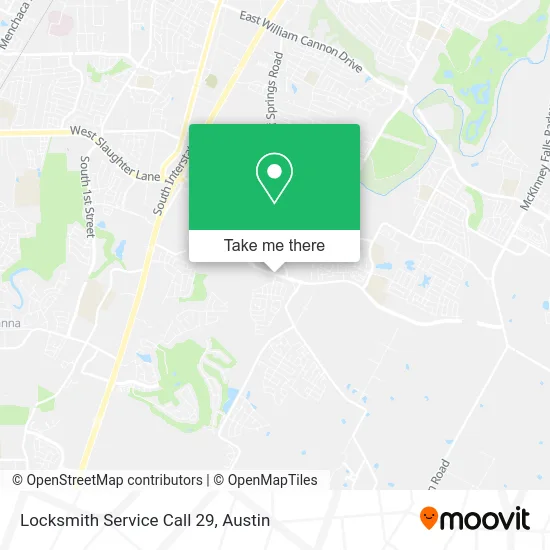 Locksmith Service Call 29 map