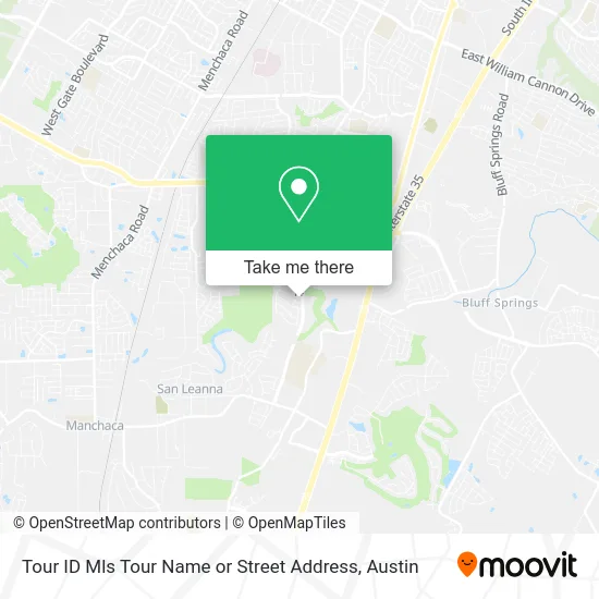 Tour ID Mls Tour Name or Street Address map