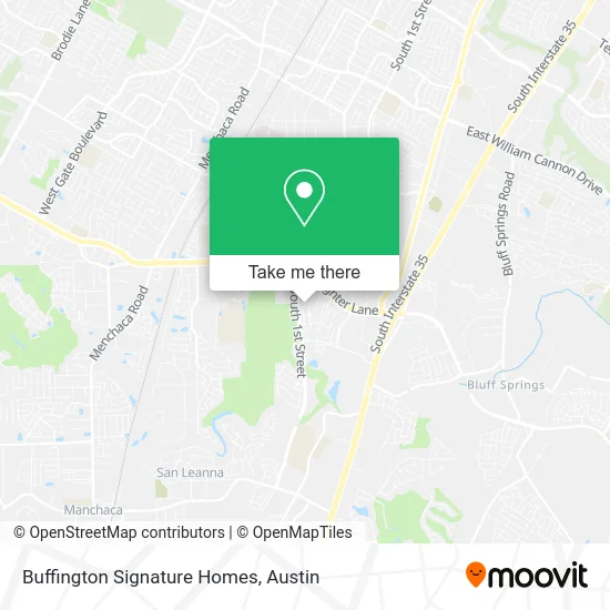 Buffington Signature Homes map