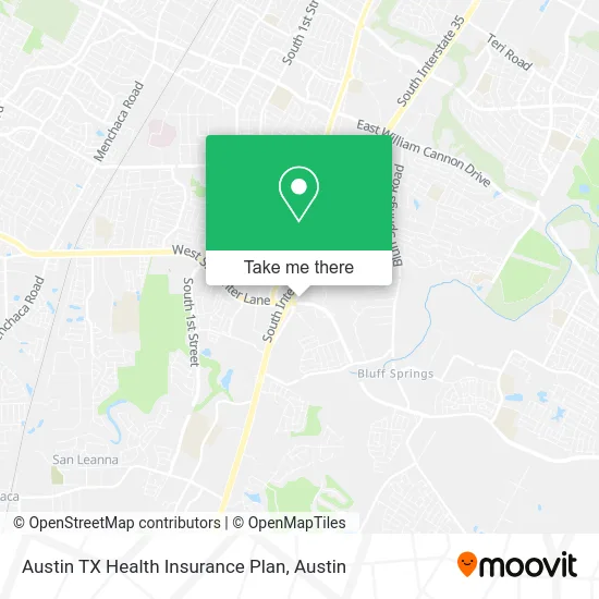 Austin TX Health Insurance Plan map