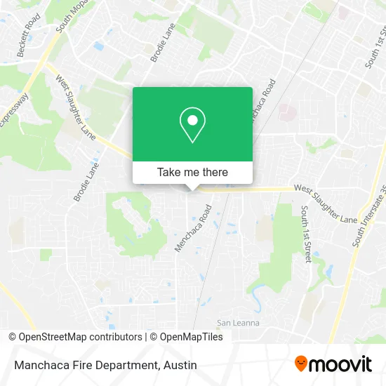 Manchaca Fire Department map