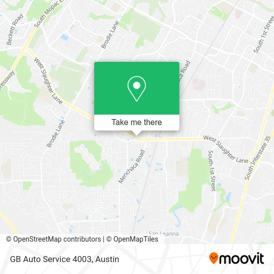 GB Auto Service 4003 map
