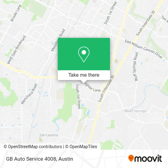 GB Auto Service 4008 map