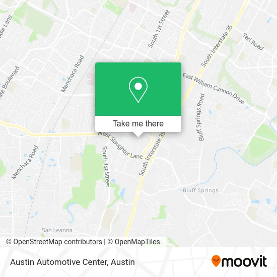 Austin Automotive Center map