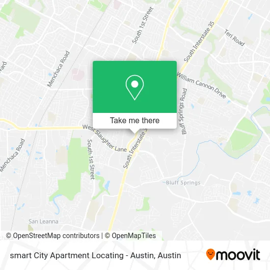 Mapa de smart City Apartment Locating - Austin