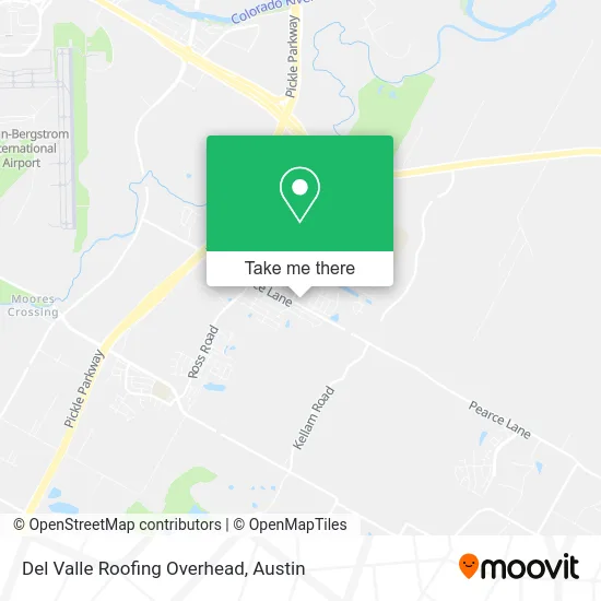 Del Valle Roofing Overhead map