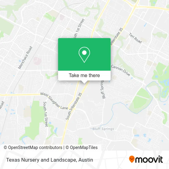 Texas Nursery and Landscape map
