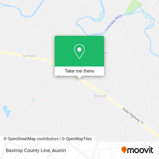 Bastrop County Line map
