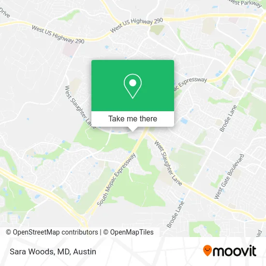 Sara Woods, MD map