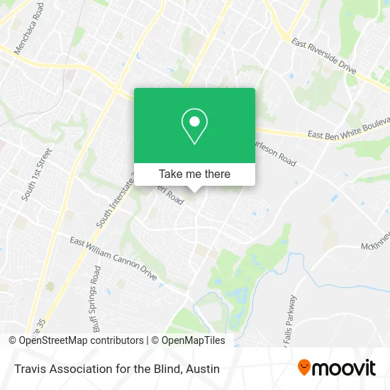 Travis Association for the Blind map