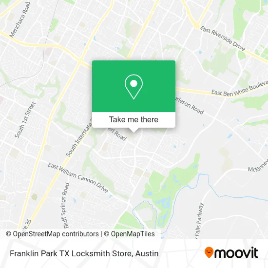 Mapa de Franklin Park TX Locksmith Store