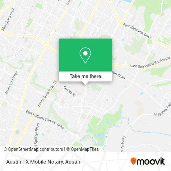 Austin TX Mobile Notary map