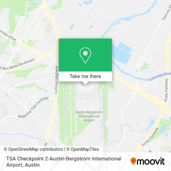 TSA Checkpoint 2-Austin-Bergstrom International Airport map