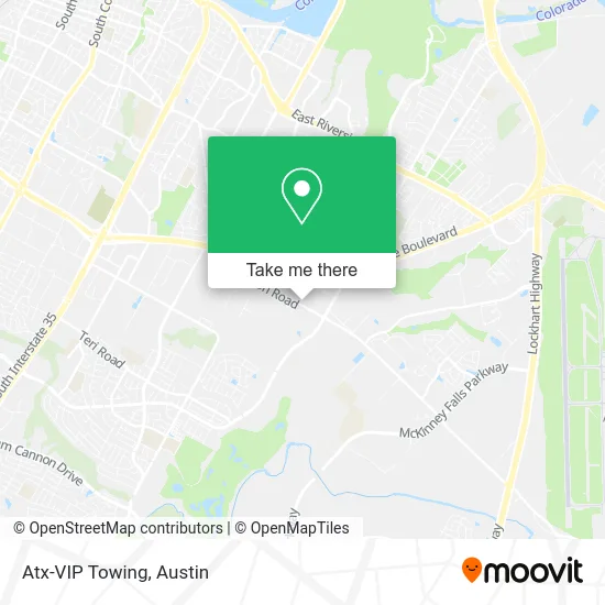 Atx-VIP Towing map