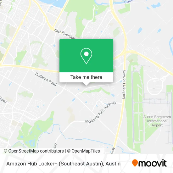 Mapa de Amazon Hub Locker+ (Southeast Austin)