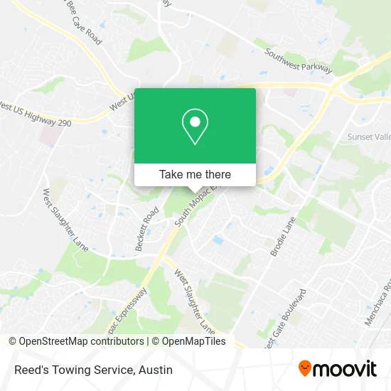Reed's Towing Service map