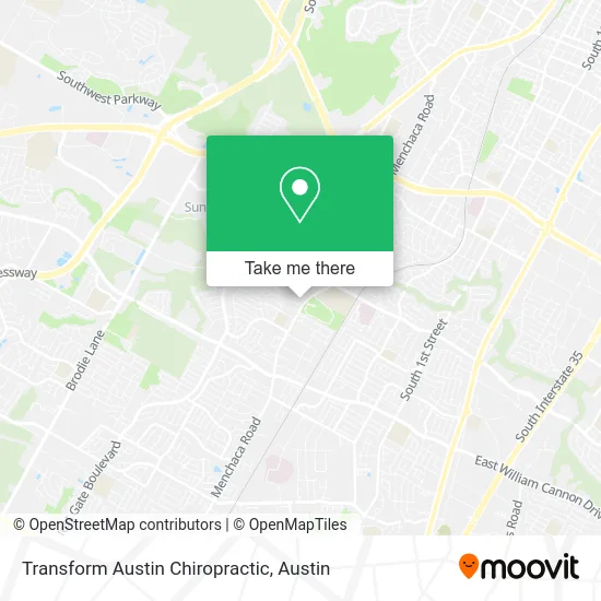 Transform Austin Chiropractic map